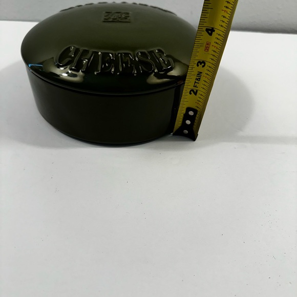 Gourmet du Village Bistro Collection Brie Cheese Fromage Baker dark green Round - Picture 7 of 8